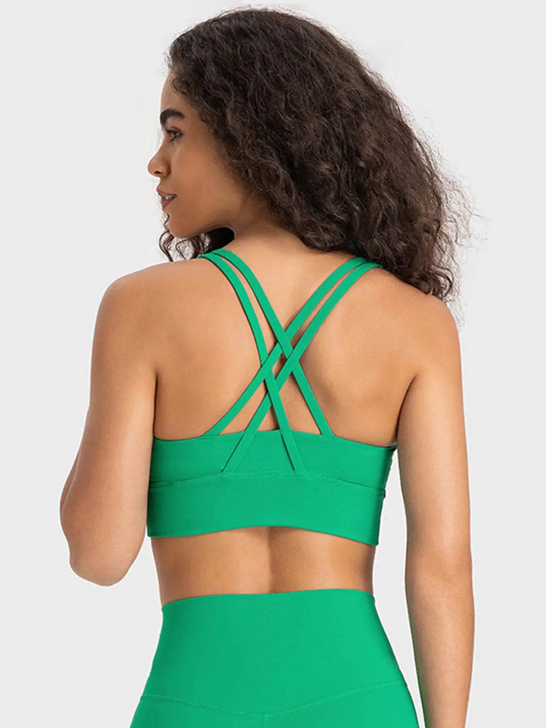 Millennia Crisscross Scoop Neck Active Tank - Velveta Studio