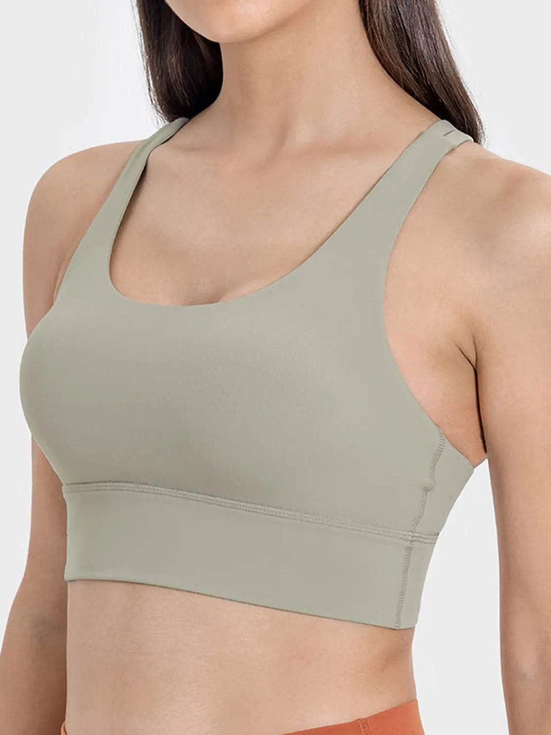 Millennia Crisscross Scoop Neck Active Tank - Velveta Studio