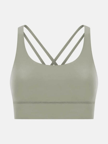 Millennia Crisscross Scoop Neck Active Tank - Velveta Studio