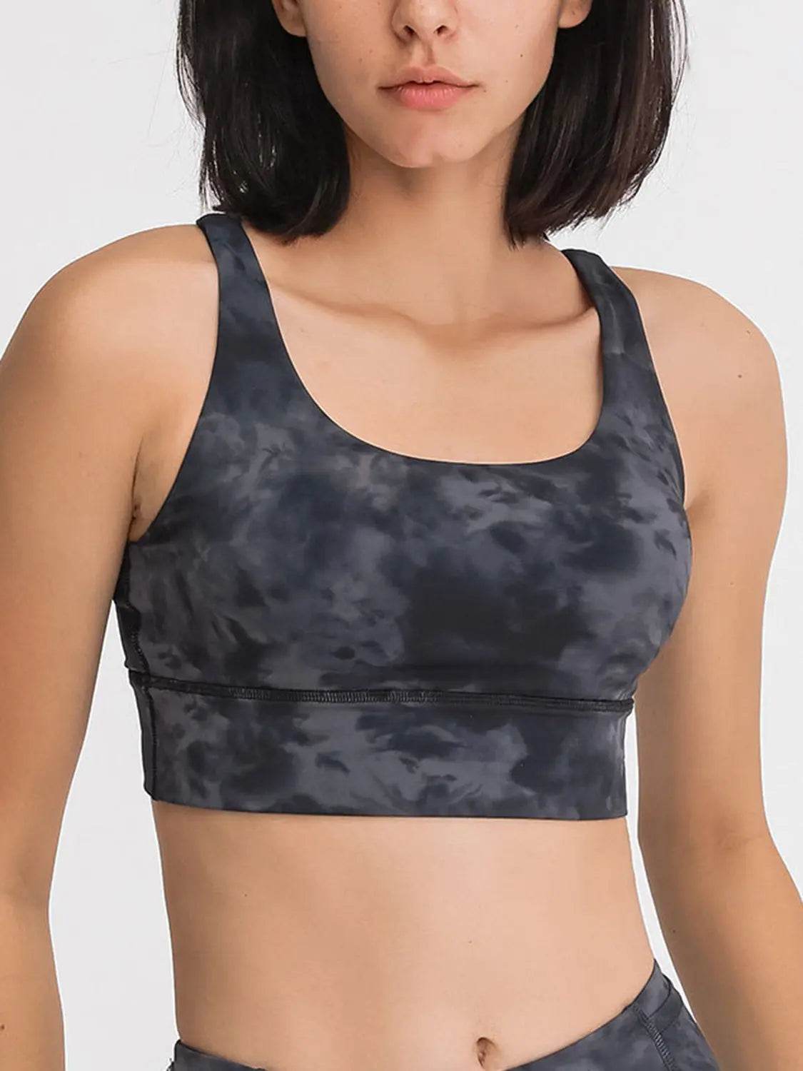 Millennia Crisscross Scoop Neck Active Tank - Velveta Studio
