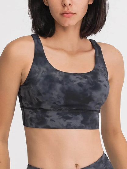 Millennia Crisscross Scoop Neck Active Tank - Velveta Studio