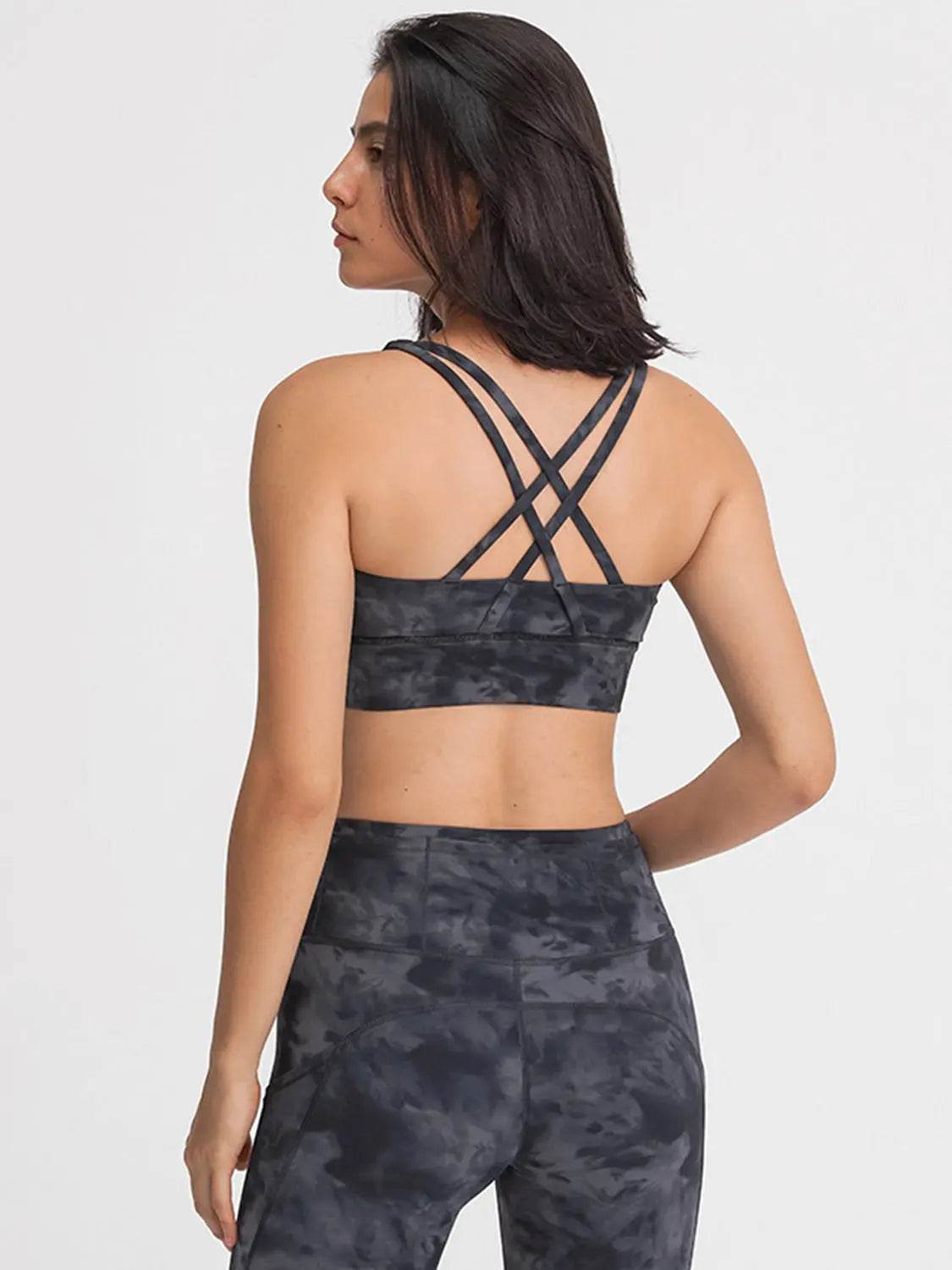 Millennia Crisscross Scoop Neck Active Tank - Velveta Studio
