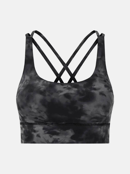 Millennia Crisscross Scoop Neck Active Tank - Velveta Studio