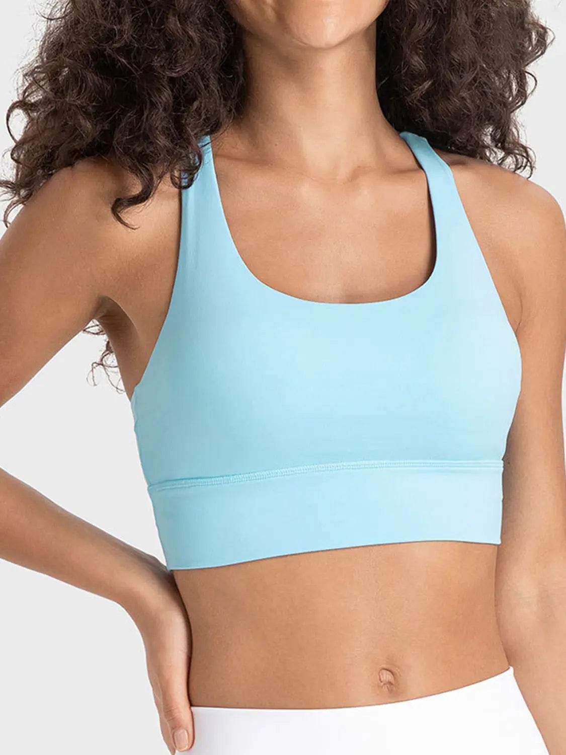 Millennia Crisscross Scoop Neck Active Tank - Velveta Studio