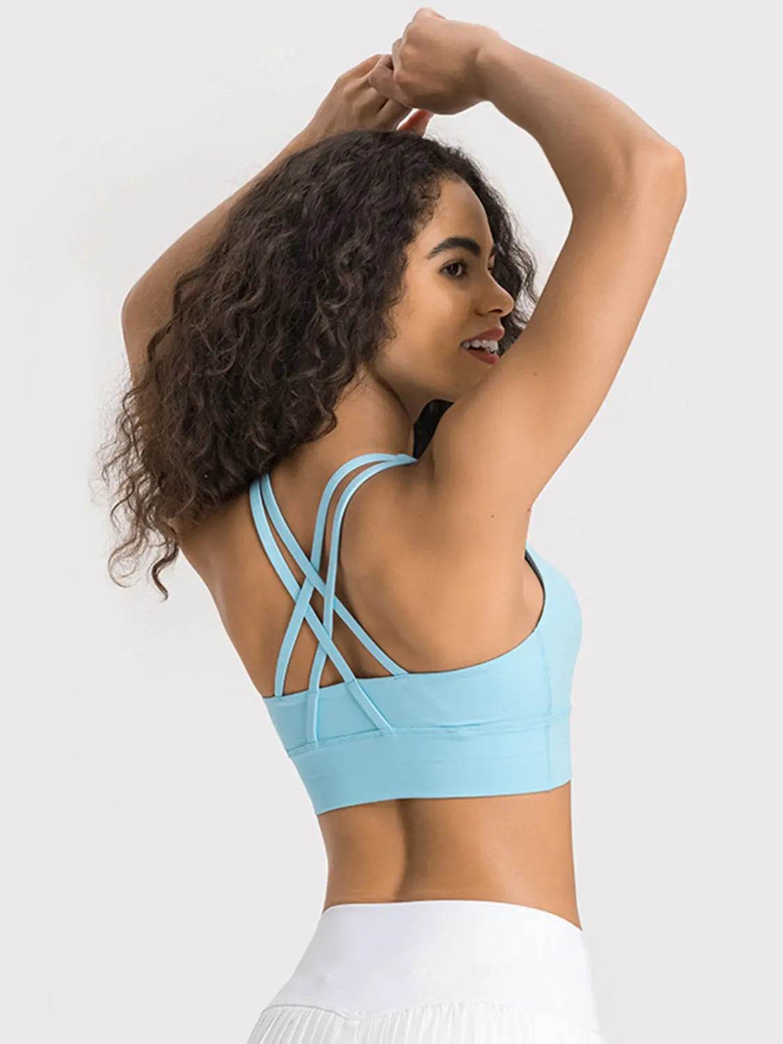 Millennia Crisscross Scoop Neck Active Tank - Velveta Studio