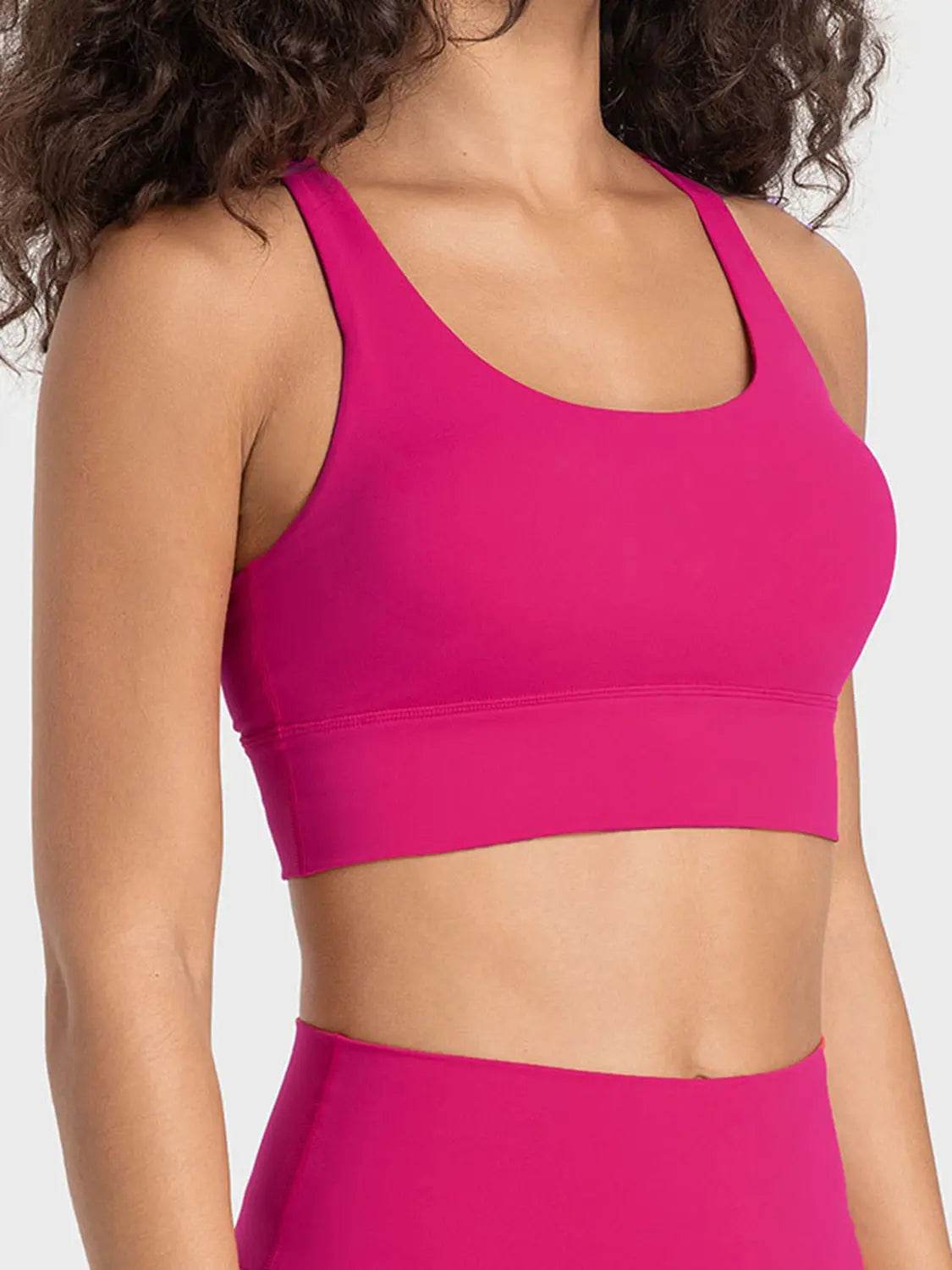Millennia Crisscross Scoop Neck Active Tank - Velveta Studio