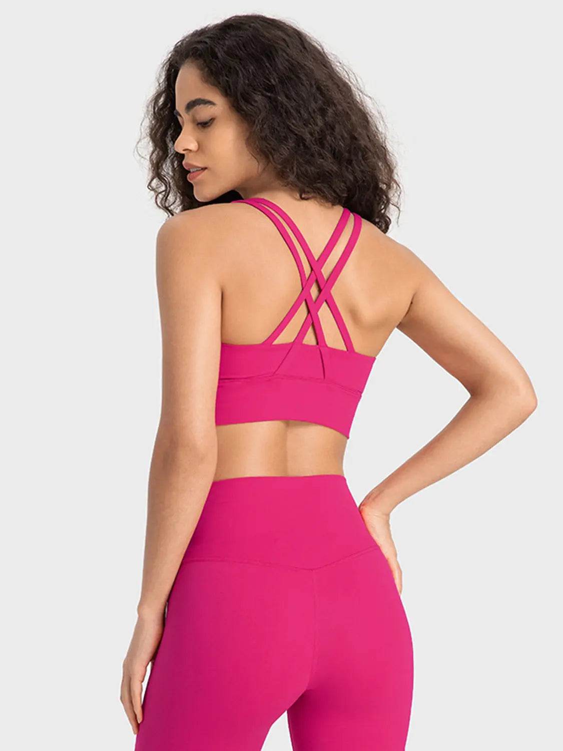 Millennia Crisscross Scoop Neck Active Tank - Velveta Studio