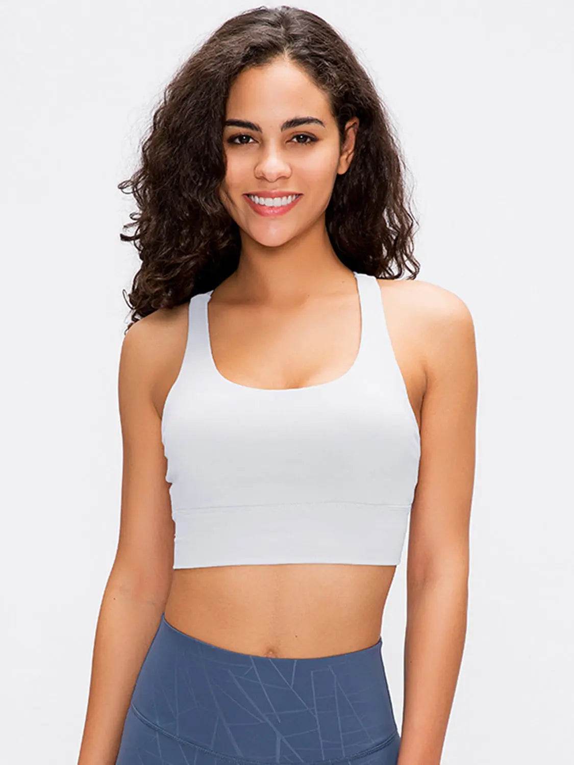 Millennia Crisscross Scoop Neck Active Tank - Velveta Studio