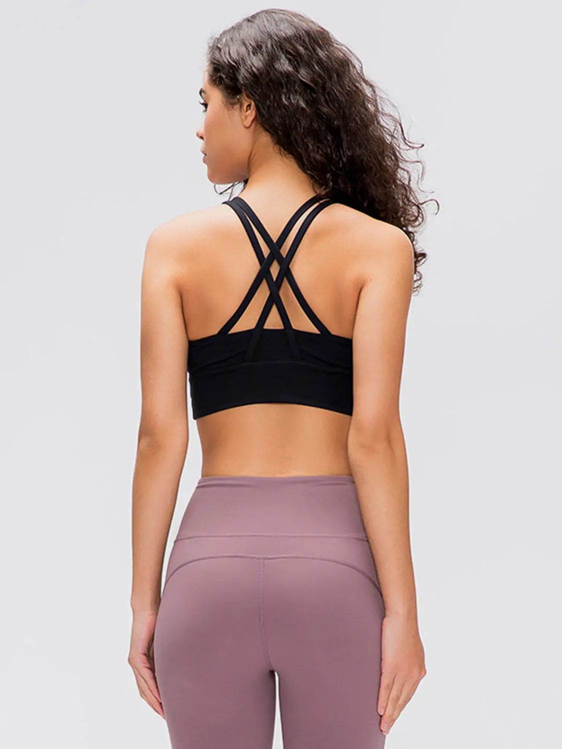 Millennia Crisscross Scoop Neck Active Tank - Velveta Studio