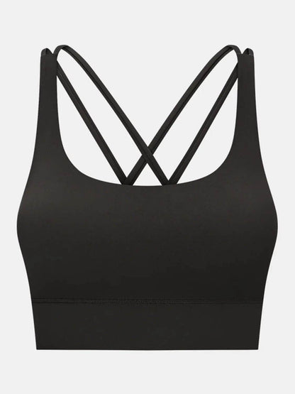 Millennia Crisscross Scoop Neck Active Tank - Velveta Studio