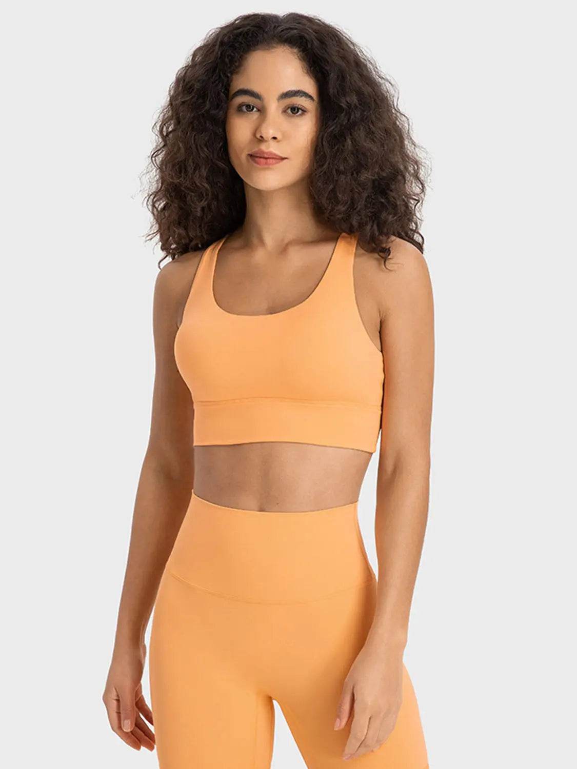 Millennia Crisscross Scoop Neck Active Tank - Velveta Studio