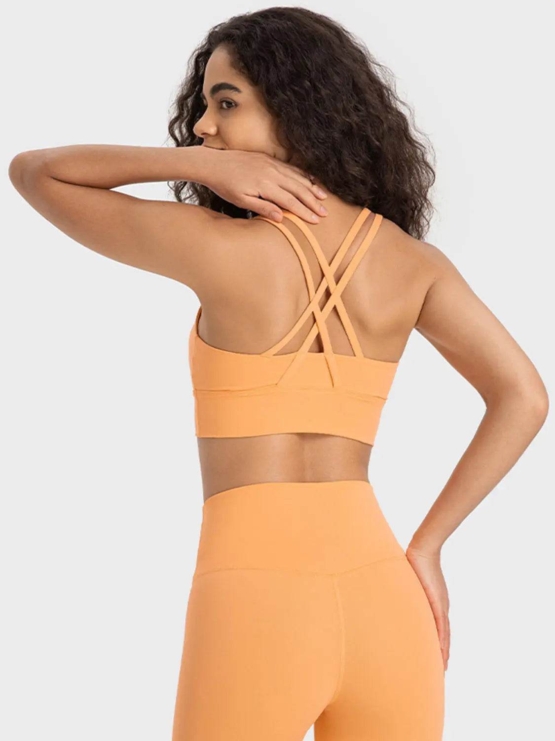 Millennia Crisscross Scoop Neck Active Tank - Velveta Studio