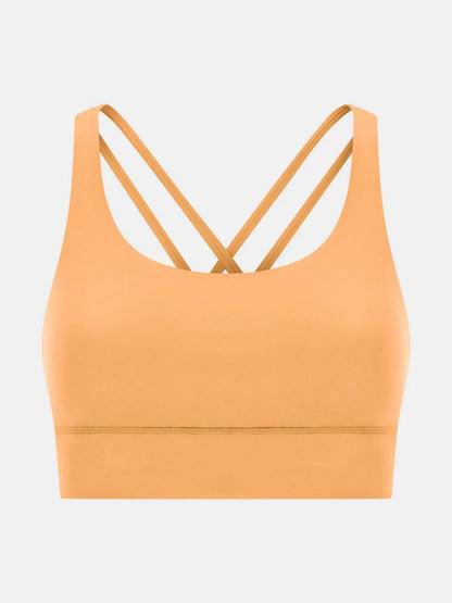 Millennia Crisscross Scoop Neck Active Tank - Velveta Studio