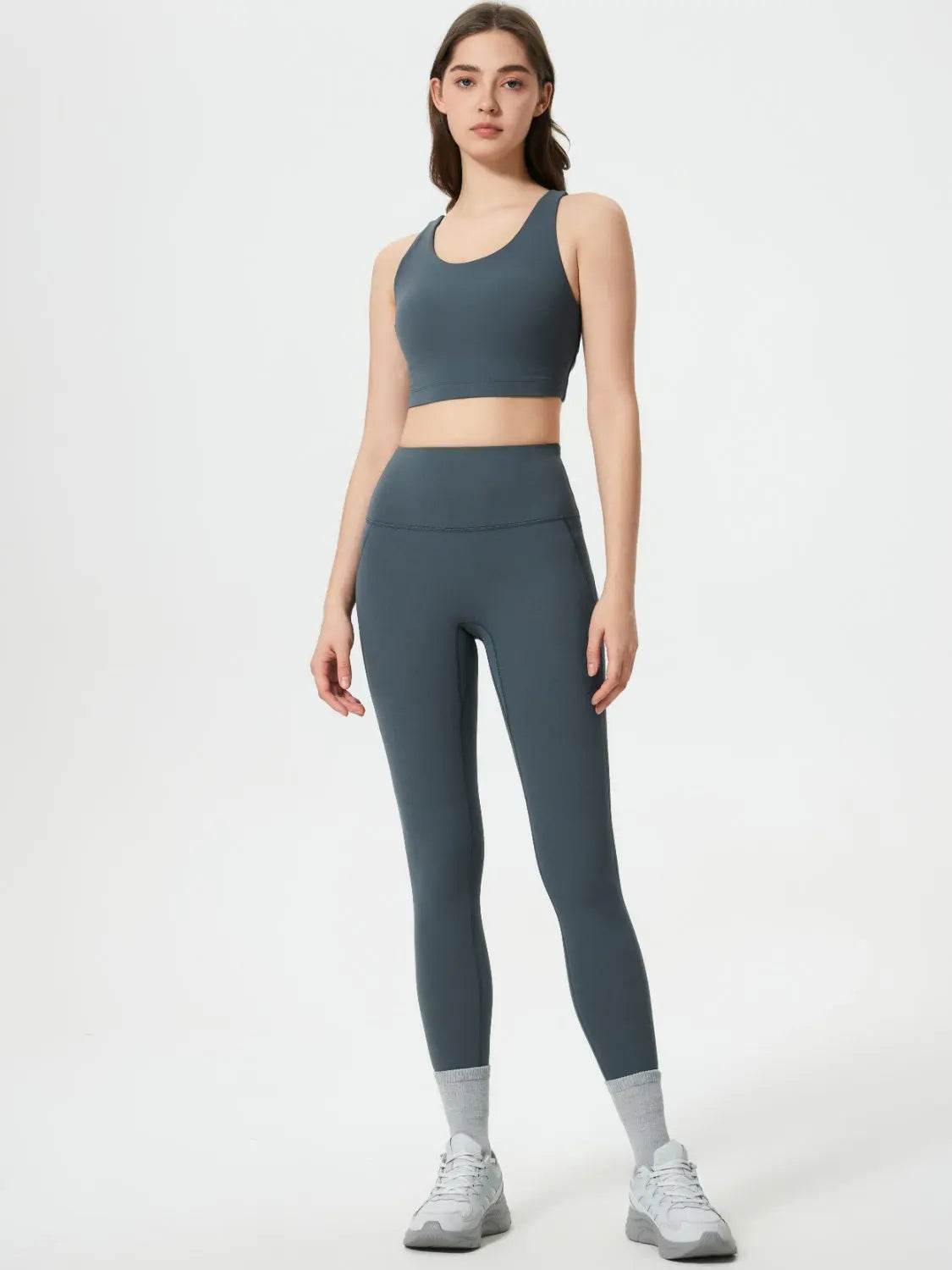 Millennia Wide Waistband Active Leggings - Velveta Studio