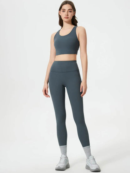 Millennia Wide Waistband Active Leggings - Velveta Studio