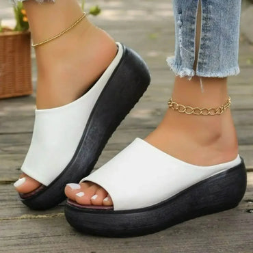 Open Toe Wedge Sandals - Velveta Studio