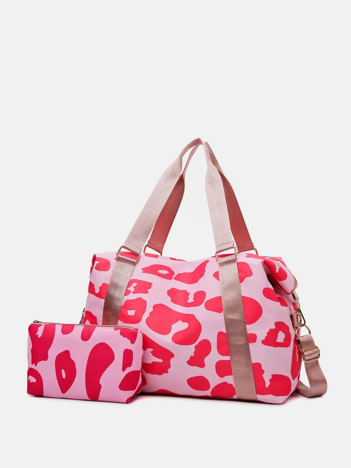 Oxford Cloth Leopard 2-Piece Bag Set - Velveta Studio
