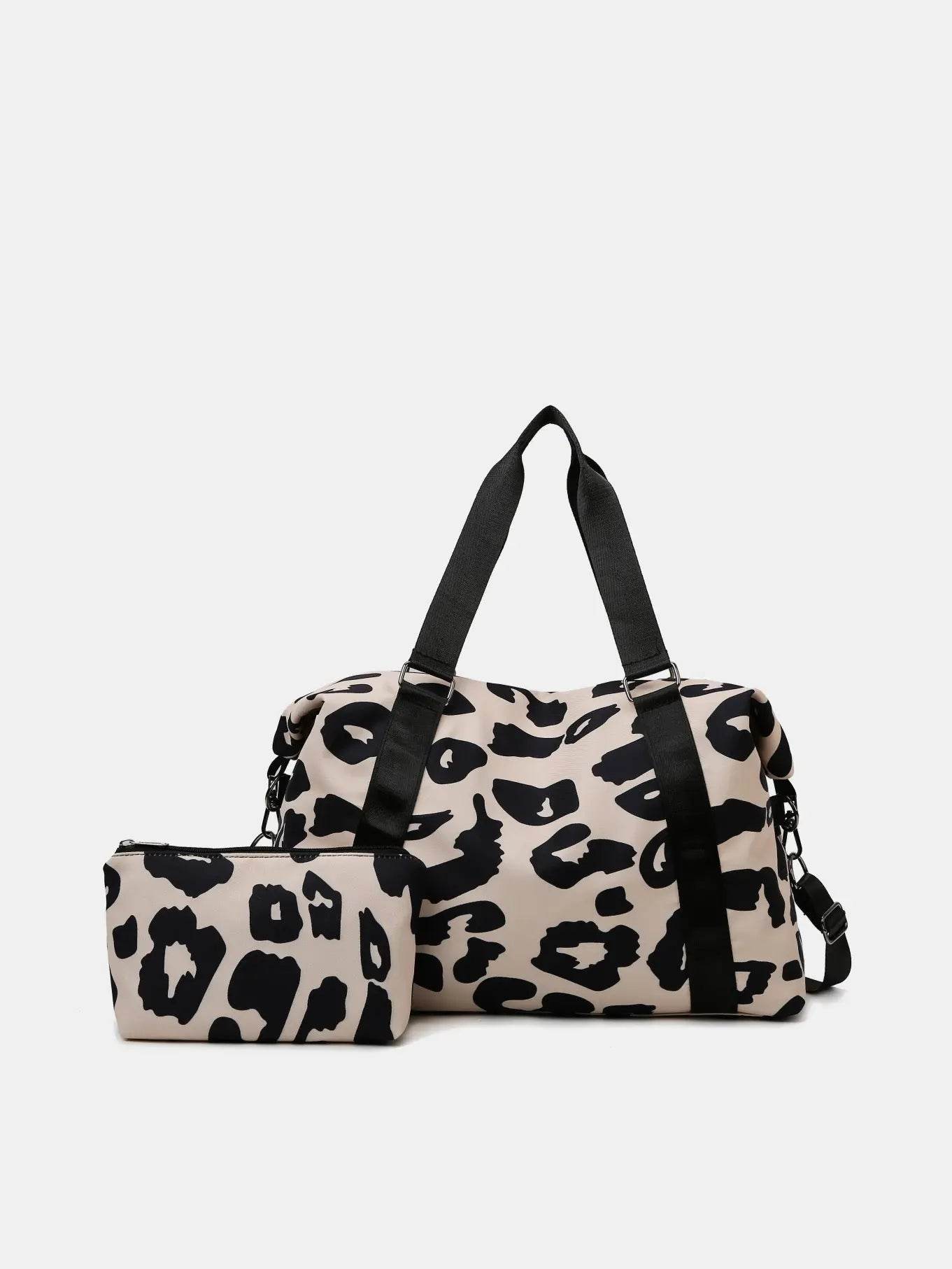 Oxford Cloth Leopard 2-Piece Bag Set - Velveta Studio