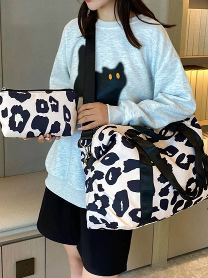Oxford Cloth Leopard 2-Piece Bag Set - Velveta Studio