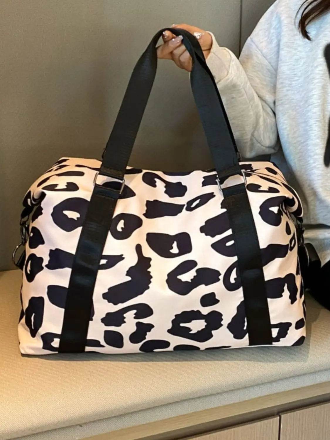 Oxford Cloth Leopard 2-Piece Bag Set - Velveta Studio