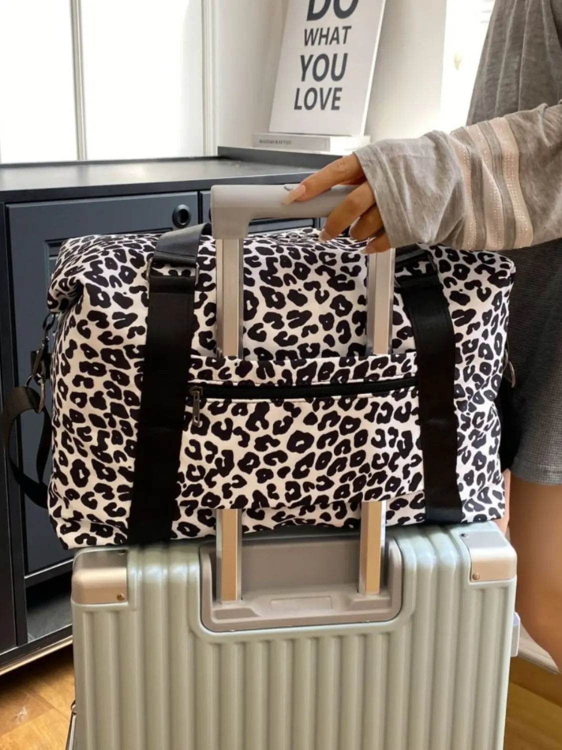 Oxford Cloth Leopard 2-Piece Bag Set - Velveta Studio