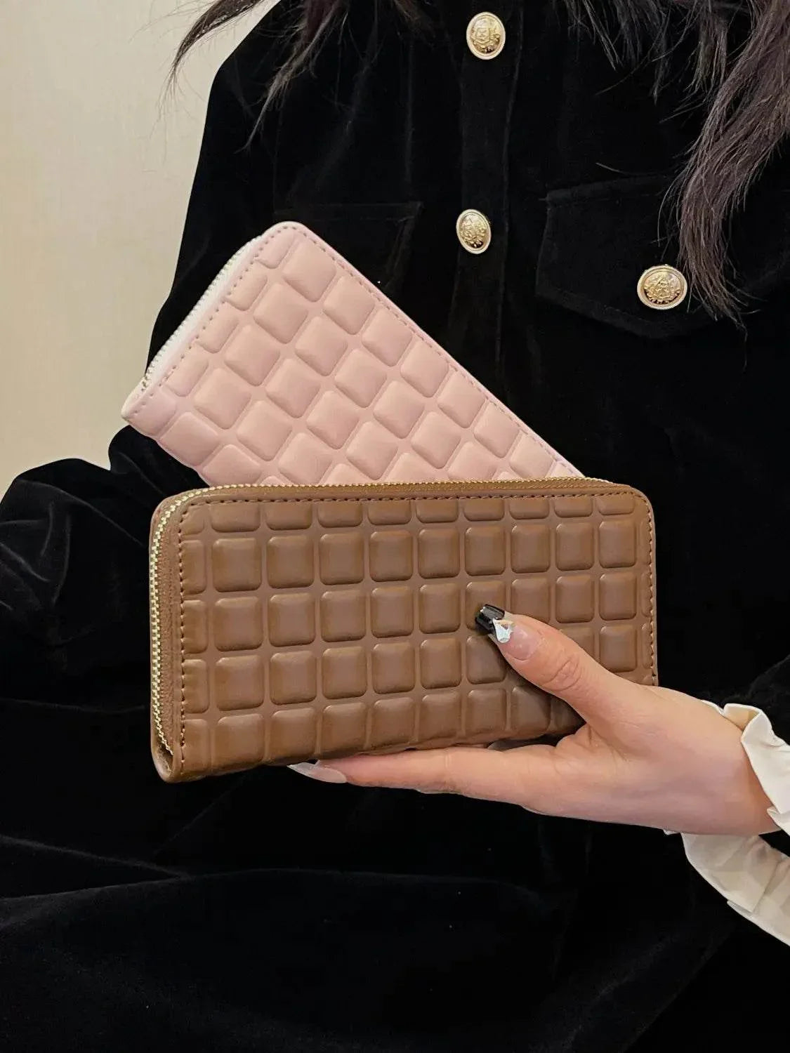 PU Leather Solid Color Wallet - Velveta Studio
