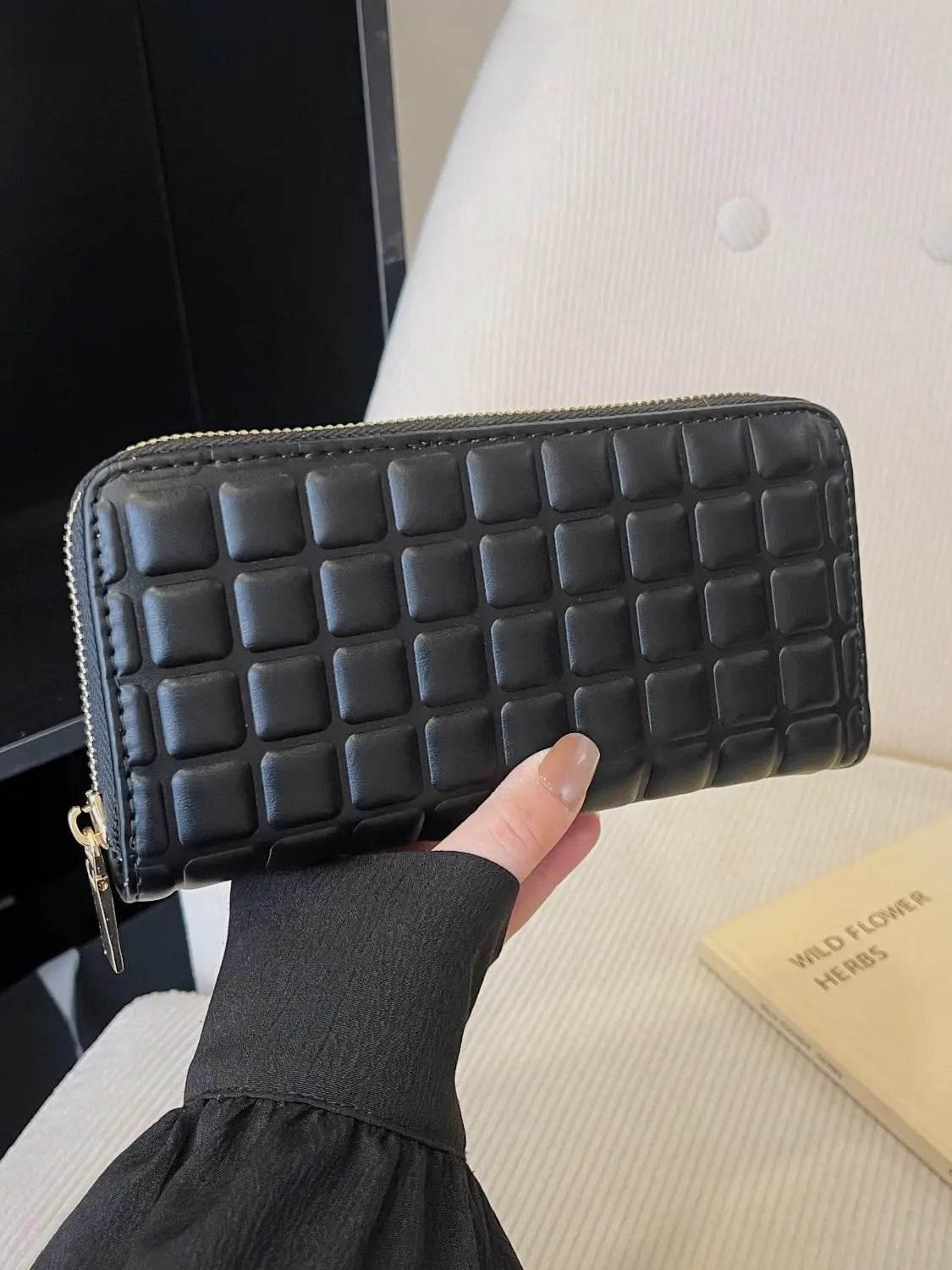 PU Leather Solid Color Wallet - Velveta Studio