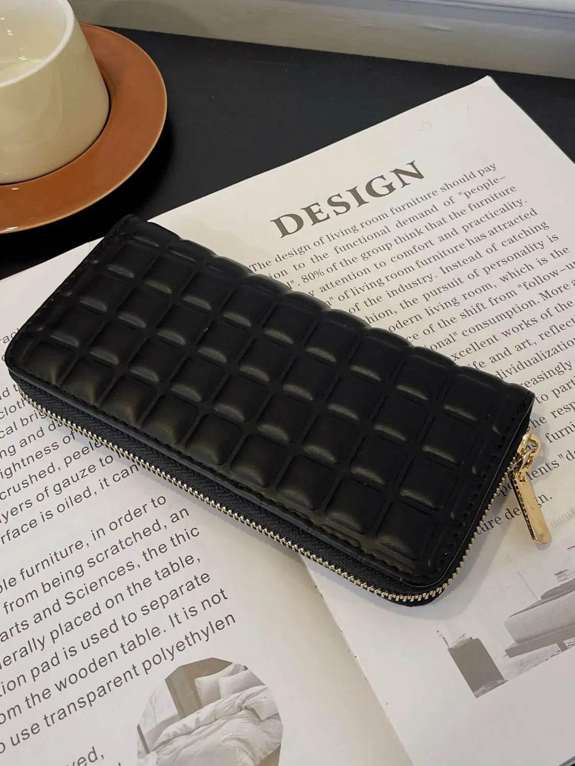 PU Leather Solid Color Wallet - Velveta Studio