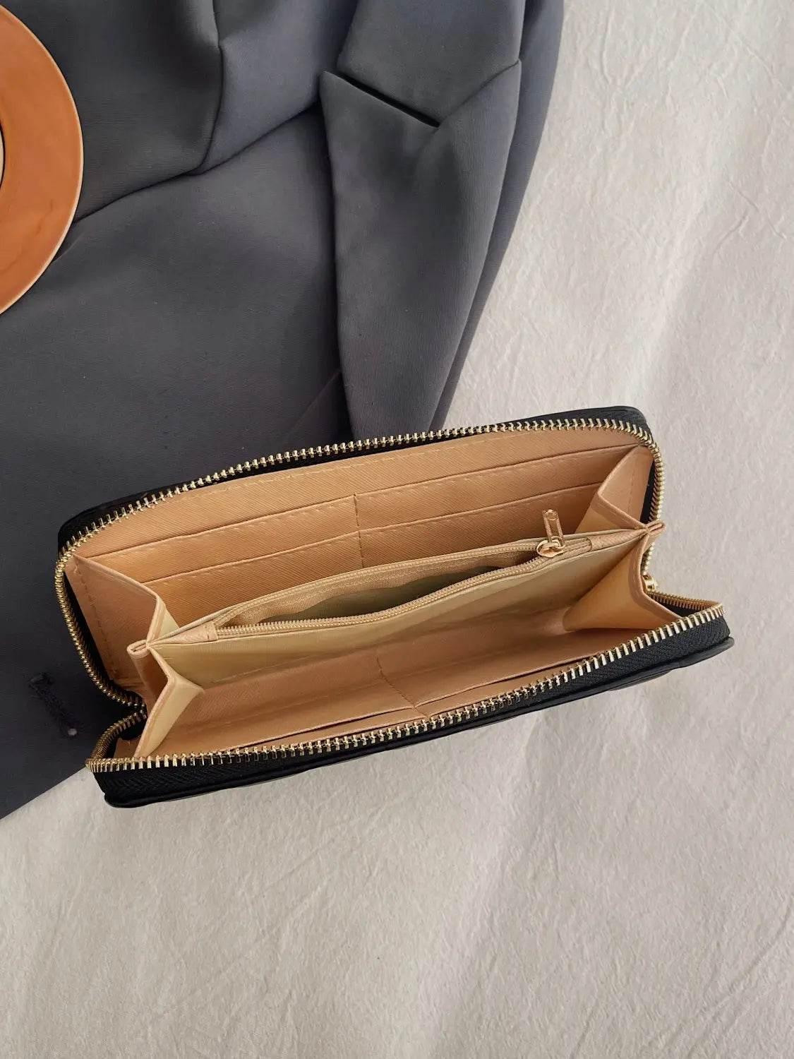 PU Leather Solid Color Wallet - Velveta Studio