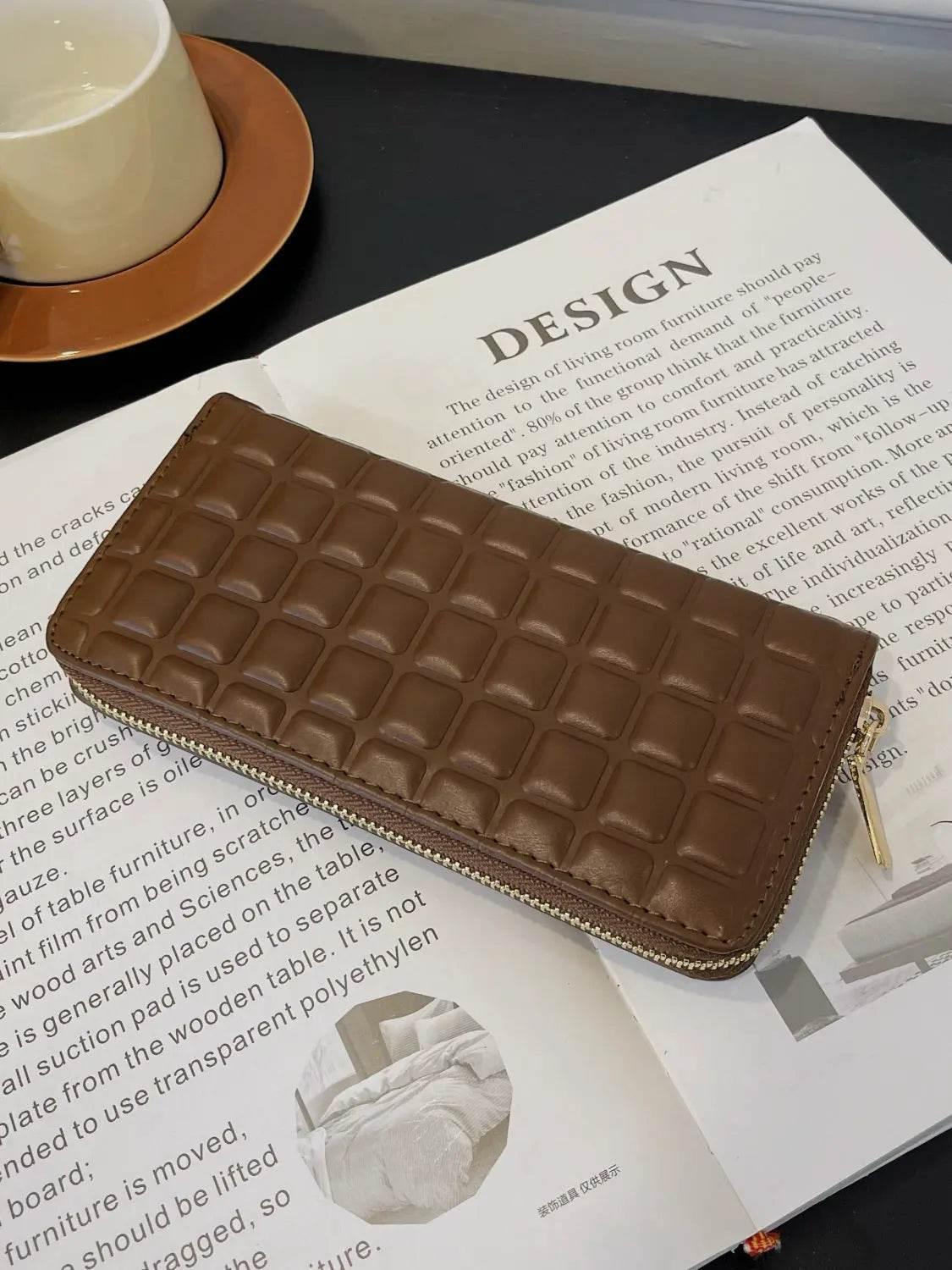 PU Leather Solid Color Wallet - Velveta Studio