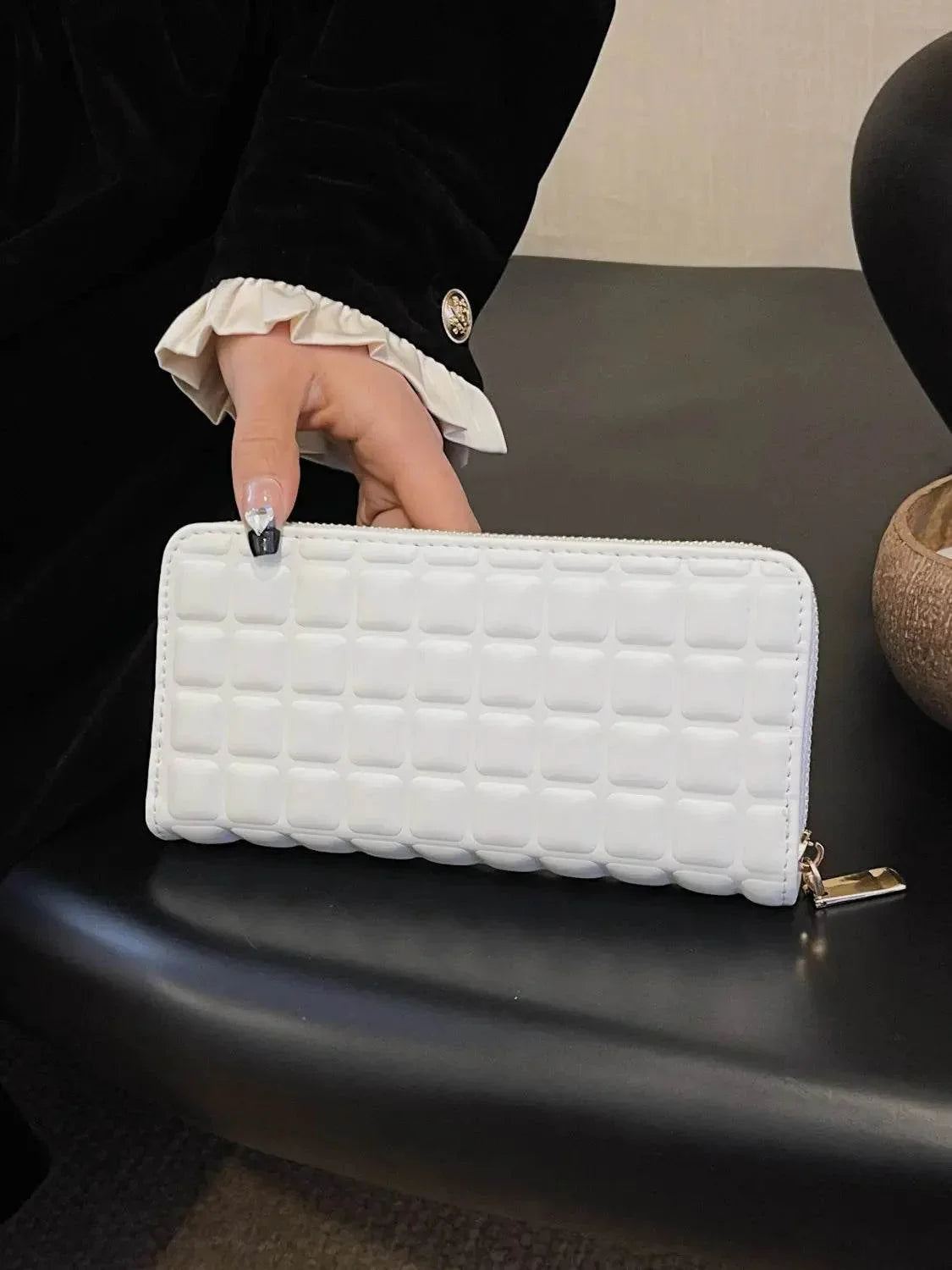 PU Leather Solid Color Wallet - Velveta Studio