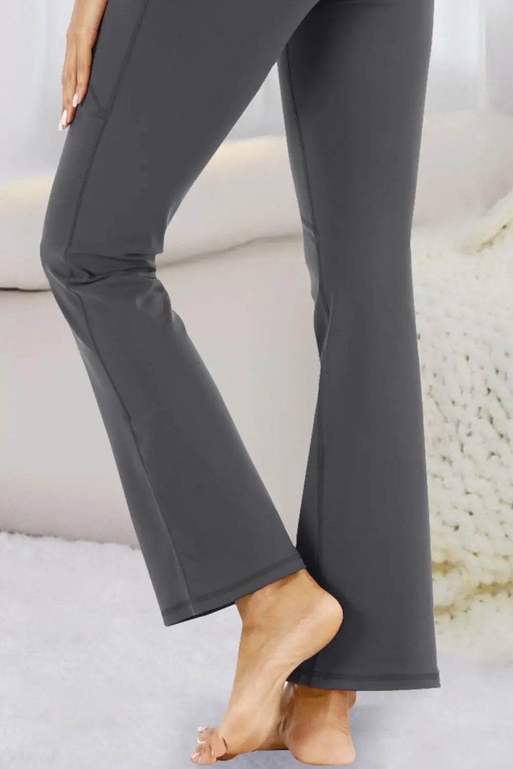 Pocketed High Waist Active Pants - Velveta Studio