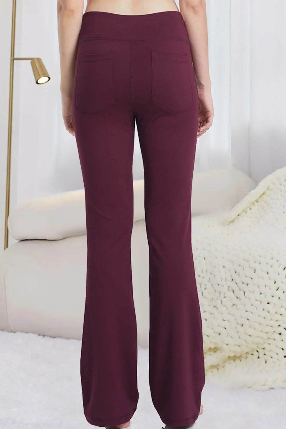 Pocketed High Waist Active Pants - Velveta Studio