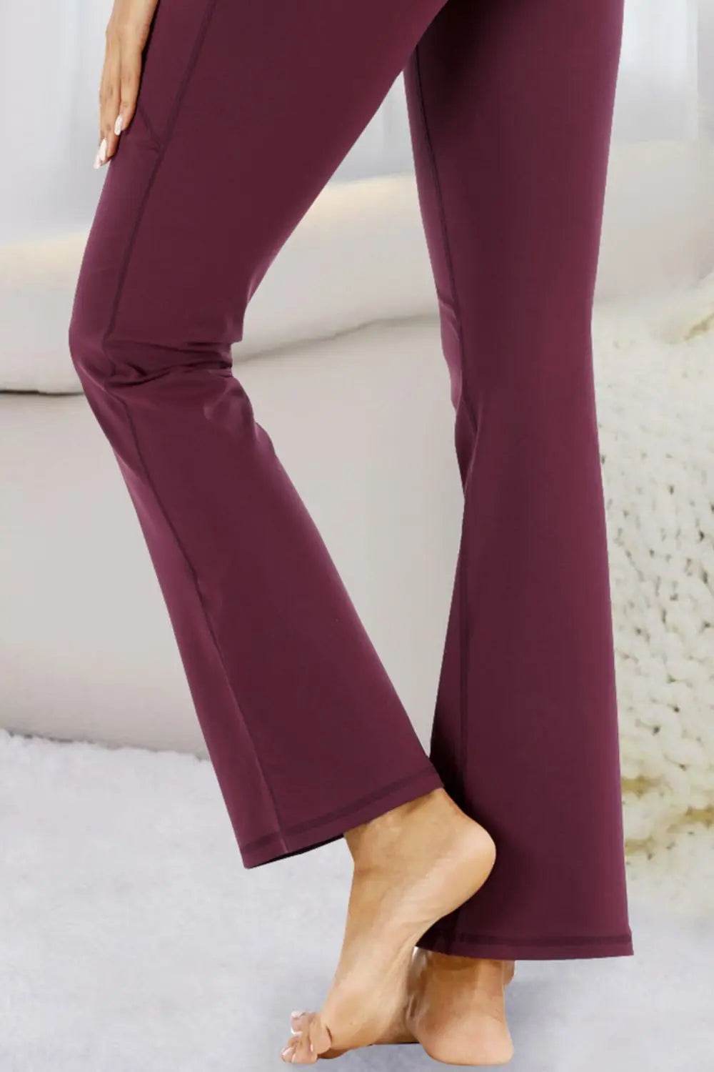 Pocketed High Waist Active Pants - Velveta Studio