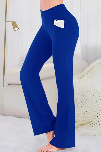 Pocketed High Waist Active Pants - Velveta Studio