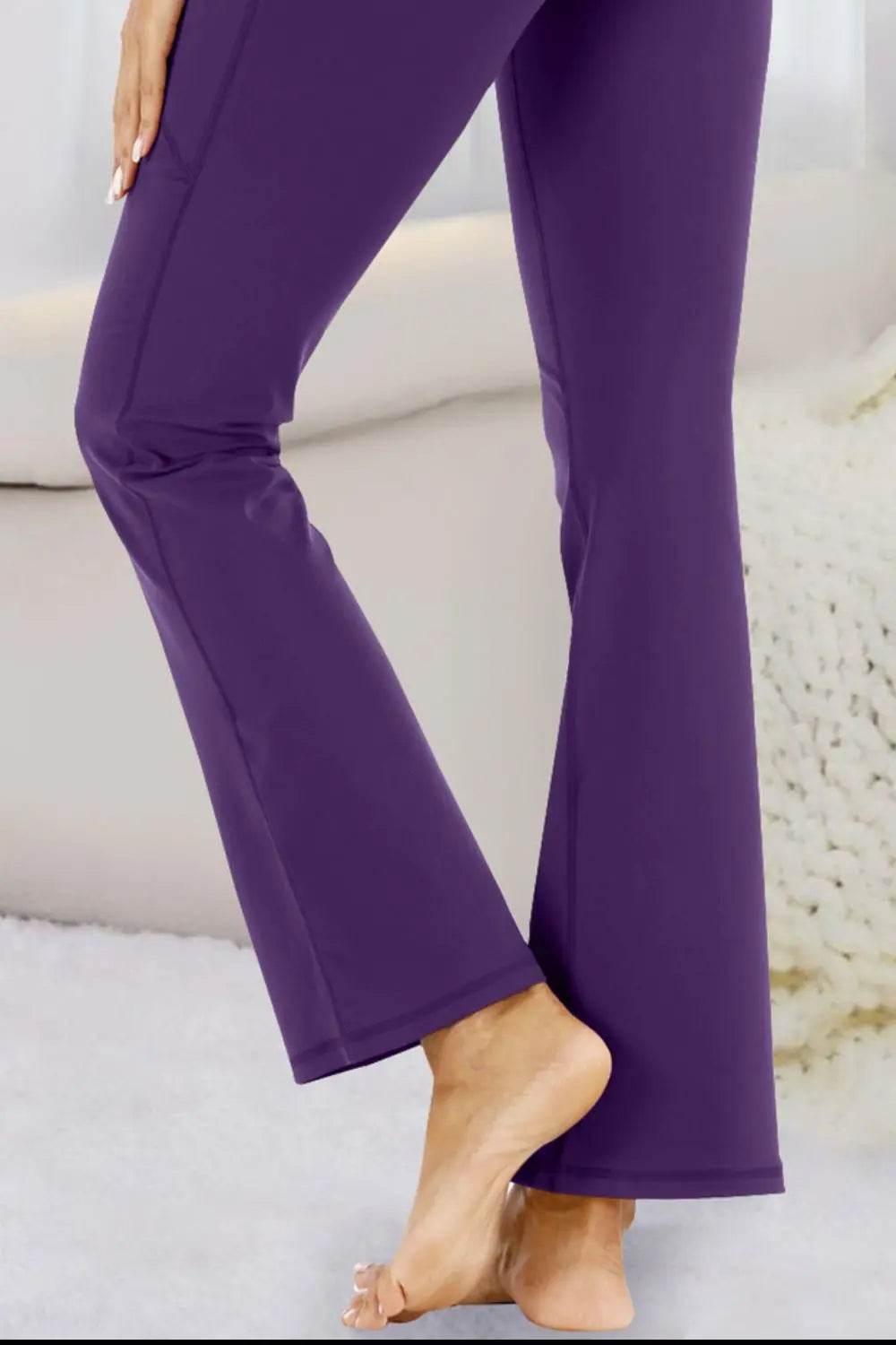 Pocketed High Waist Active Pants - Velveta Studio