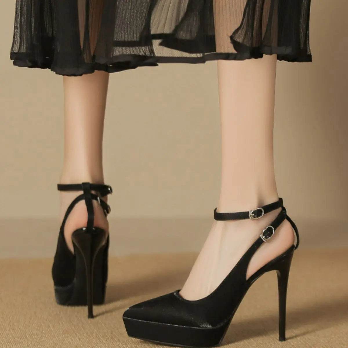 Point Toe Stiletto Pumps - Velveta Studio