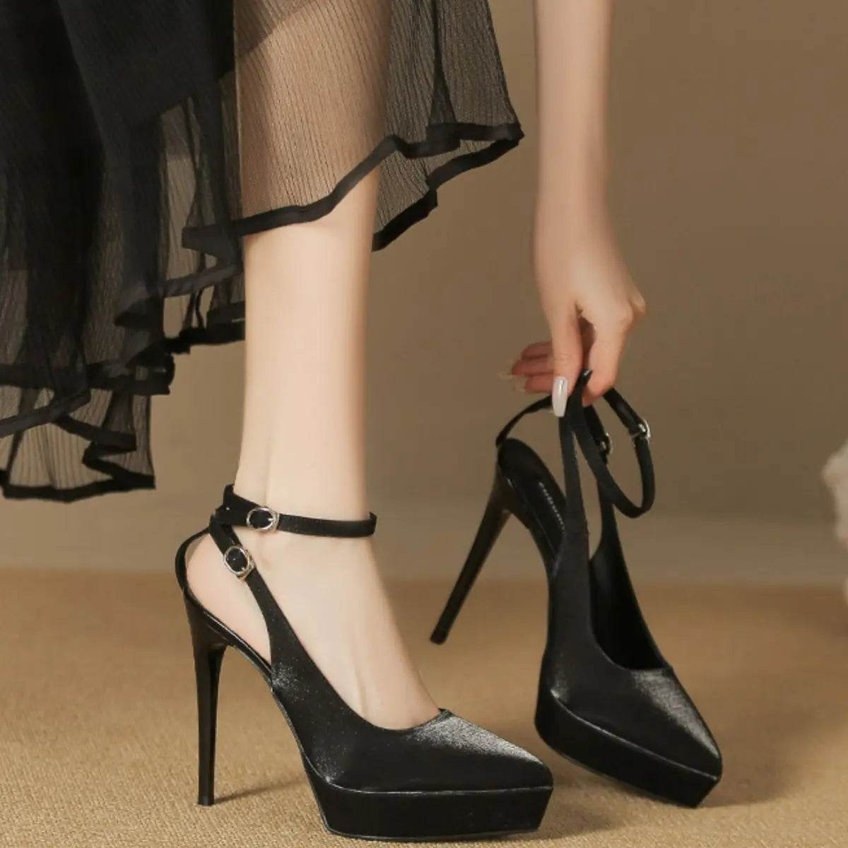 Point Toe Stiletto Pumps - Velveta Studio