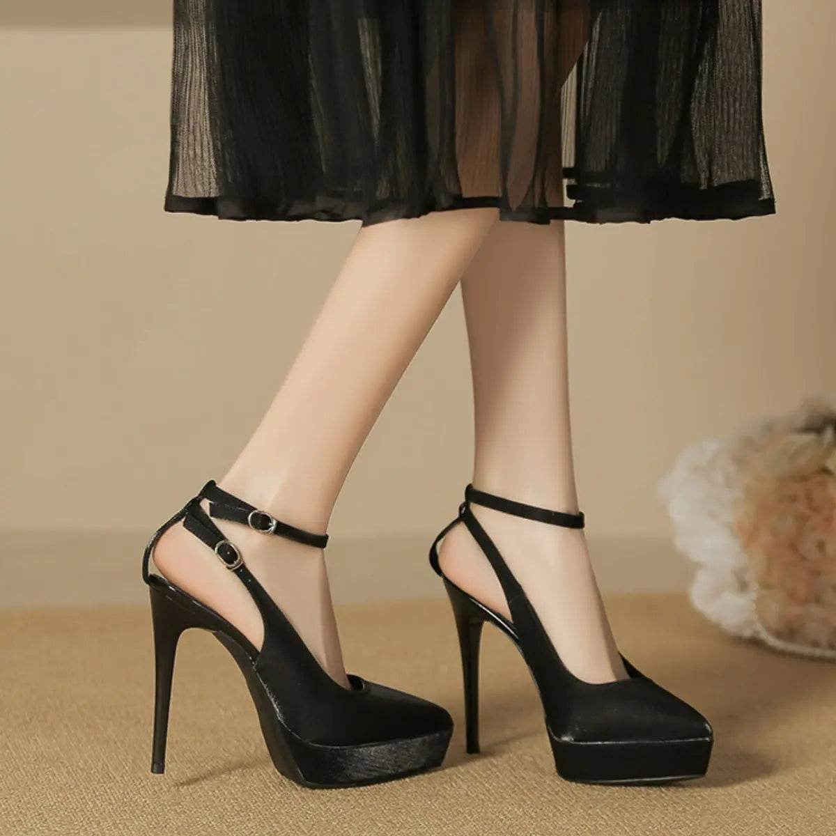 Point Toe Stiletto Pumps - Velveta Studio