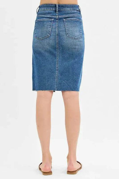 RISEN High Rise Front Slit Pencil Skirts - Velveta Studio