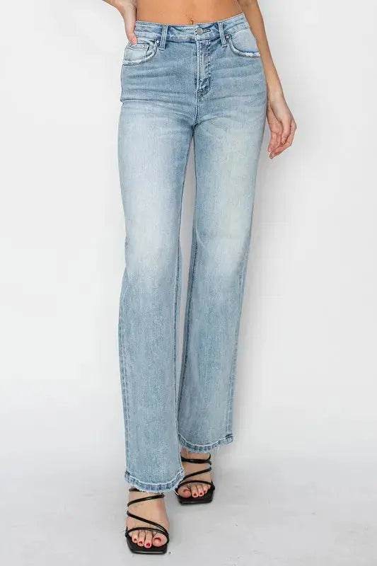 RISEN High Rise Straight Jeans - Velveta Studio