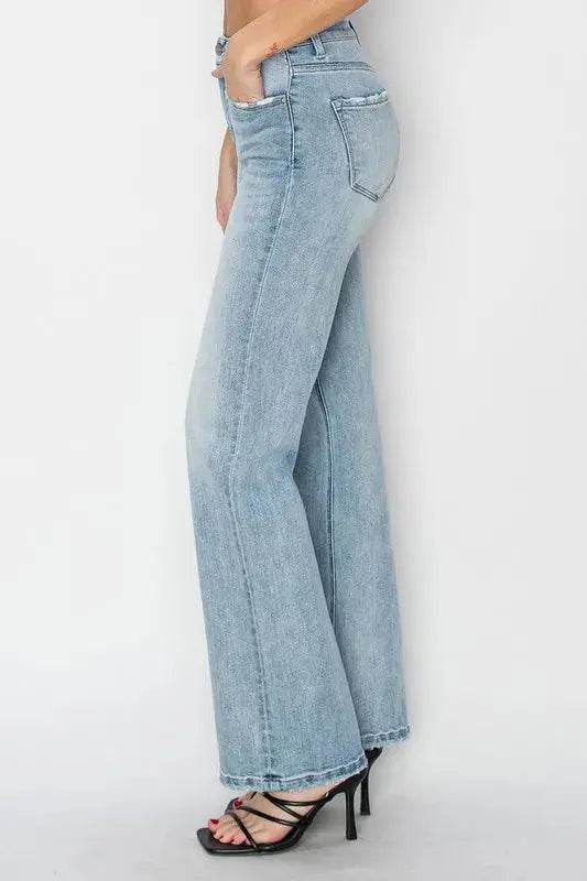 RISEN High Rise Straight Jeans - Velveta Studio