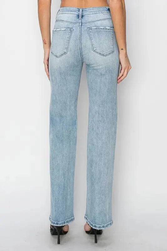 RISEN High Rise Straight Jeans - Velveta Studio