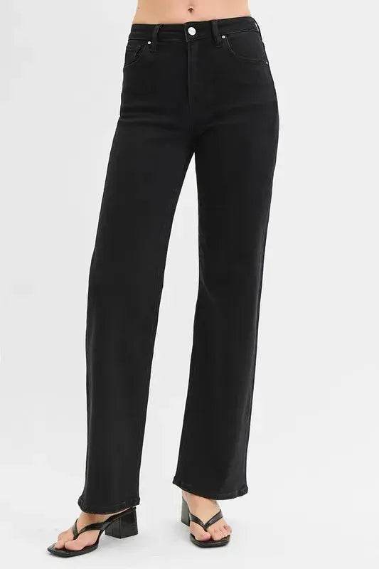 RISEN High Rise Wide Jeans - Velveta Studio