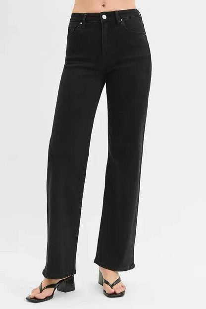RISEN High Rise Wide Jeans - Velveta Studio
