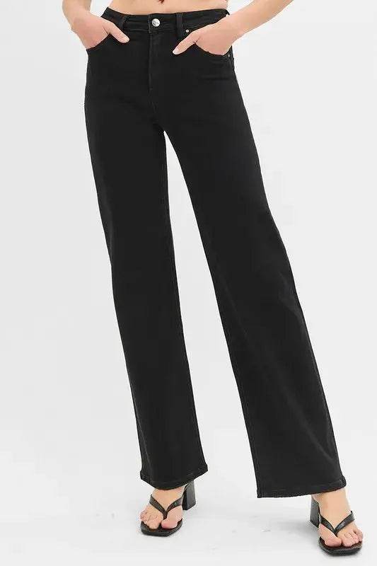 RISEN High Rise Wide Jeans - Velveta Studio