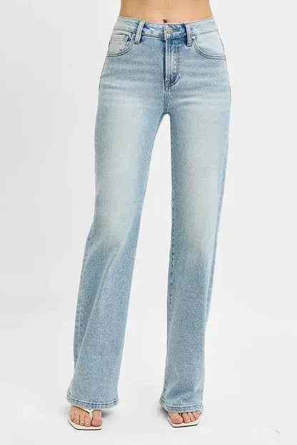RISEN High Rise Wide Leg 90's Jeans - Velveta Studio