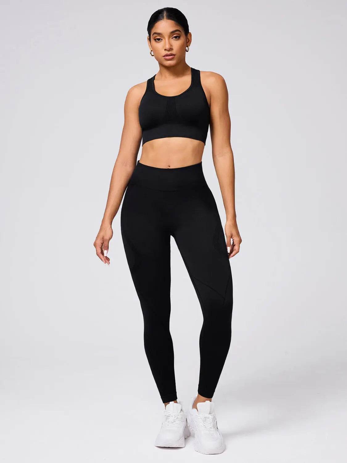 Round Neck Wide Strap Tank and Leggings Active Set - Velveta Studio