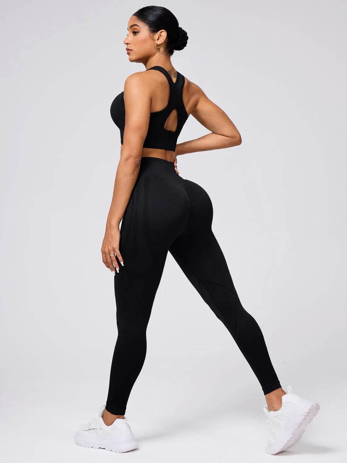 Round Neck Wide Strap Tank and Leggings Active Set - Velveta Studio