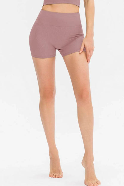 Slim Fit Wide Waistband Sports Shorts - Velveta Studio
